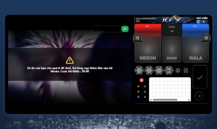 Giao diện cá cược Đá Gà BJ88
