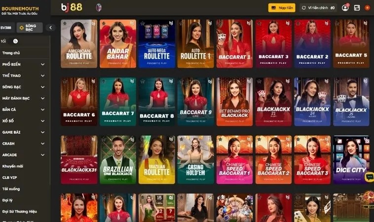 Sảnh Casino Online BJ88 quy tụ dàn dealer cực kỳ xinh đẹp