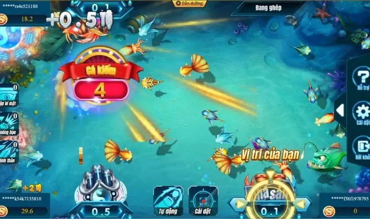 Hệ thống vũ khí trong game Vua Bắn Cá BJ88
